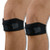 A pair of NeoPhysio Patella Tendon Knee Straps on a man's knee.