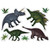 10 Dinosaur & Jurassic Plant Non-adhesive Static Stickers Window Clings