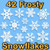 42 Snowflake Window Glueless PVC Clings 2D Frosty Design Stickers by Articlings
