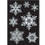 20 Large Snowflake Christmas Decor Glueless PVC Window Clings