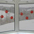 Articlings 12 x Red Bauble Window Clings with Glitter Patterns and Strings