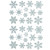 Articlings 56 Beautiful Glitter Snowflake Static Window Clings