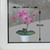 Articlings Orchid Flower Pot Static Clings Window Stickers, Decoration for Home and Garden