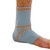 A man wearing an adjustable NeoPhysio 3D Knitted Breathable Elastic Compression Ankle Support Sleeve with orange stripes on his ankle and foot. A man wearing an adjustable NeoPhysio 3D Knitted Breathable Elastic Compression Ankle Support Sleeve with orange stripes on his ankle and foot.