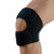 A man with the neoprene Dual Action Knee Support Brace on his knee, supporting the patella tendon.