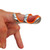 A person with a NeoPhysio Mallet Frog Finger Splint supporting their finger. A person with a NeoPhysio Mallet Frog Finger Splint supporting their finger.