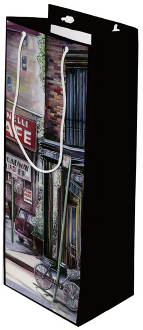 Original Painting by New York City, Fine Art Artist, Gaye Elise Beda,  Wine Gift Bag, www.gayeelisebeda.store  Check it out.