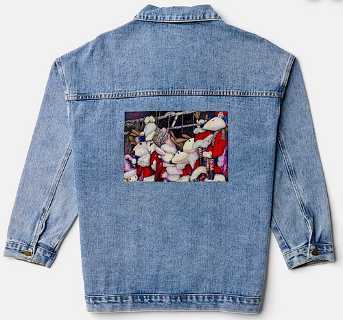 Original Painting by New York City Artist, Gaye Elise Beda. Christmas Boutique www.gayeelisebeda.store Check it out.
