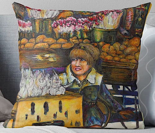 Original Painting by New York City Artist, Gaye Elise Beda. Pillows Check it out.       www.gayeelisebeda.store
