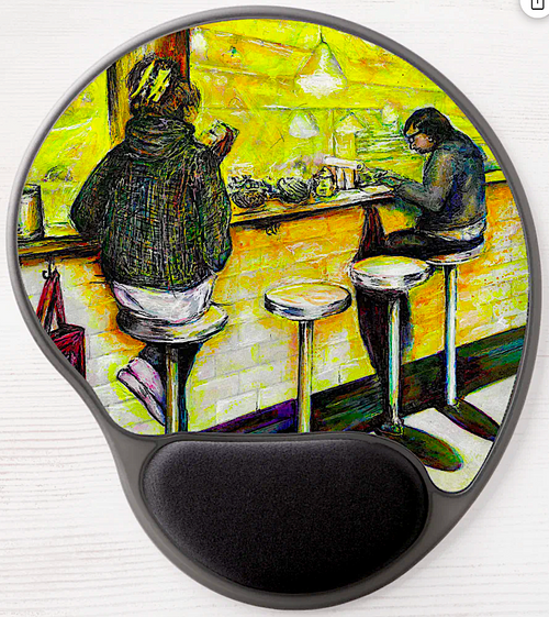 Original Painting by New York City, Fine Art Artist, Gaye Elise Beda,  Gel Mouse Pad, www.gayeelisebeda.store Check it out.