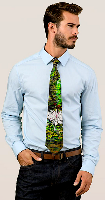 Original Painting by New York City Artist, Gaye Elise Beda. Neck Ties www.gayeelisebeda.store  Check it out.