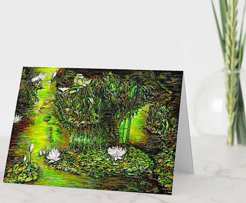 Original Painting by New York City Artist, Gaye Elise Beda. Greeting Cards www.gayeelisebeda.store Check it out.