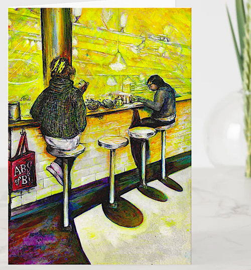 Original Painting by New York City Artist, Gaye Elise Beda. Greeting Cards www.gayeelisebeda.store Check it out.