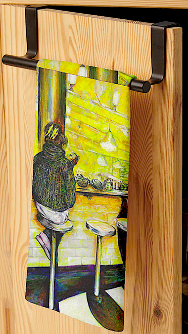 Original Painting by New York City Artist, Gaye Elise Beda. Kitchen Hand Towels www.gayeelisebeda.store Check it out.