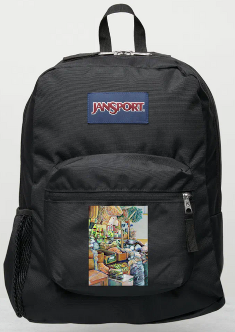 Original Painting by New York City, Fine Art Artist, Gaye Elise Beda, JanSport Backpacks, www.gayeelisebeda.store  Check it out.