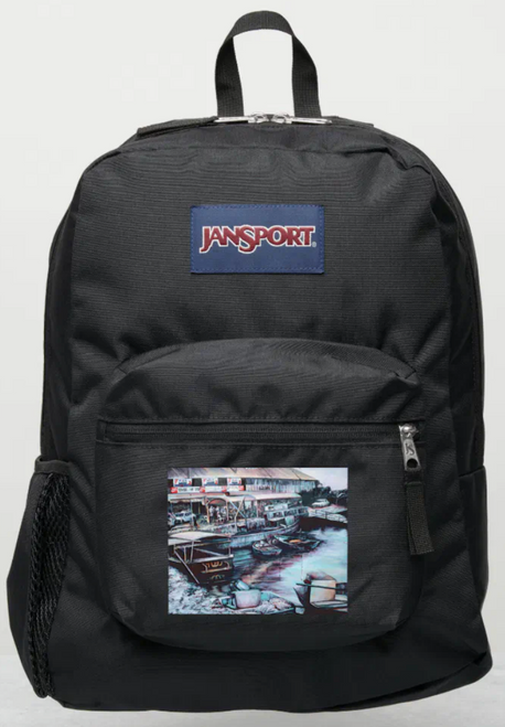 Original Painting by New York City, Fine Art Artist, Gaye Elise Beda, JanSport Backpacks, www.gayeelisebeda.store  Check it out.
