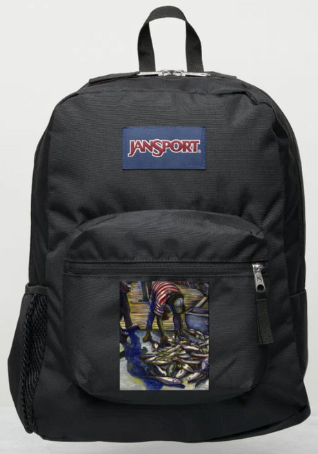 Original Painting by New York City, Fine Art Artist, Gaye Elise Beda, JanSport Backpacks, www.gayeelisebeda.store  Check it out.