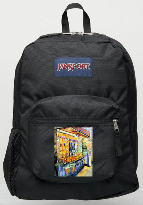 Original Painting by New York City, Fine Art Artist, Gaye Elise Beda, JanSport Backpacks, www.gayeelisebeda.store  Check it out.