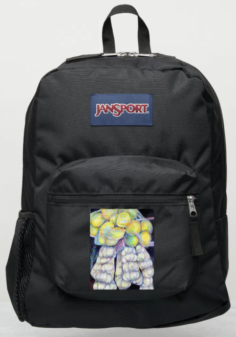 Original Painting by New York City, Fine Art Artist, Gaye Elise Beda, JanSport Backpacks, www.gayeelisebeda.store  Check it out.