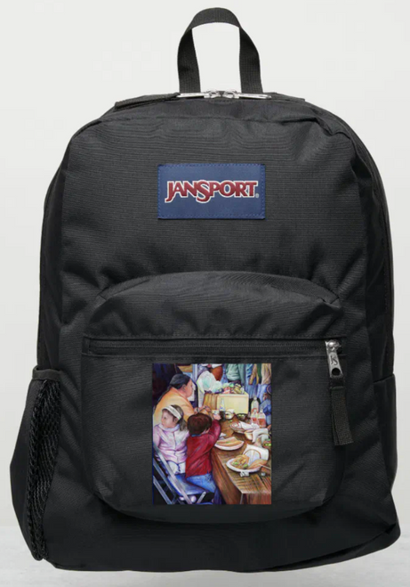 Original Painting by New York City, Fine Art Artist, Gaye Elise Beda, JanSport Backpacks, www.gayeelisebeda.store  Check it out.