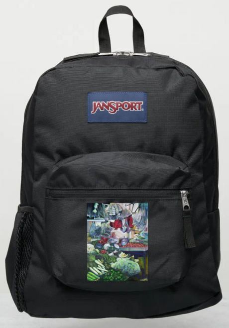 Original Painting by New York City, Fine Art Artist, Gaye Elise Beda, JanSport Backpacks, www.gayeelisebeda.store  Check it out.