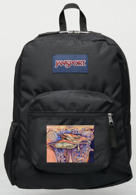Original Painting by New York City, Fine Art Artist, Gaye Elise Beda, JanSport Backpacks, www.gayeelisebeda.store  Check it out.