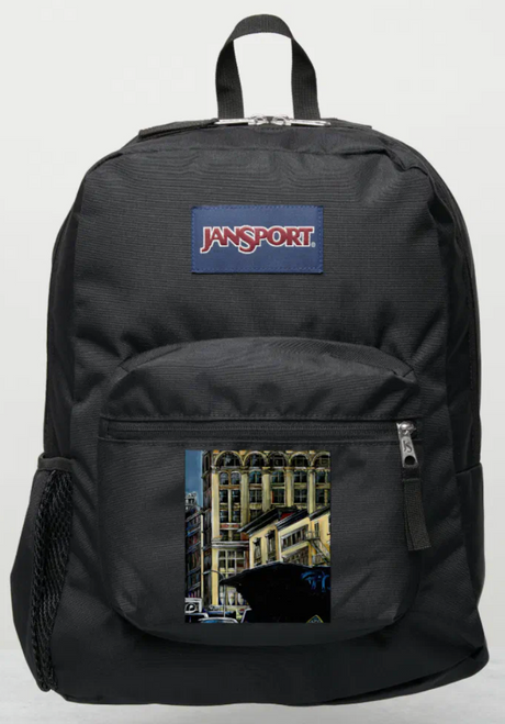 Original Painting by New York City, Fine Art Artist, Gaye Elise Beda, JanSport Backpacks, www.gayeelisebeda.store  Check it out.