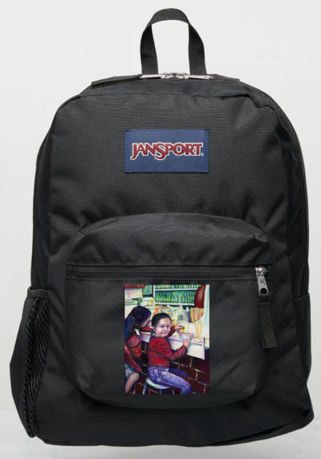 Original Painting by New York City, Fine Art Artist, Gaye Elise Beda, JanSport Backpacks, www.gayeelisebeda.store  Check it out.