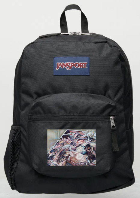 Original Painting by New York City, Fine Art Artist, Gaye Elise Beda, JanSport Backpacks, www.gayeelisebeda.store  Check it out.