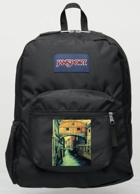 Original Painting by New York City, Fine Art Artist, Gaye Elise Beda, JanSport Backpacks, www.gayeelisebeda.store  Check it out.