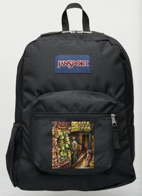 Original Painting by New York City, Fine Art Artist, Gaye Elise Beda, JanSport Backpacks, www.gayeelisebeda.store  Check it out.