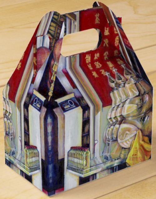 Original Painting by New York City Artist, Gaye Elise Beda.  www.gayeelisebeda.store     gable favor box
