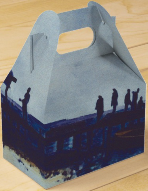 Original Painting by New York City Artist, Gaye Elise Beda.  www.gayeelisebeda.store     gable favor box