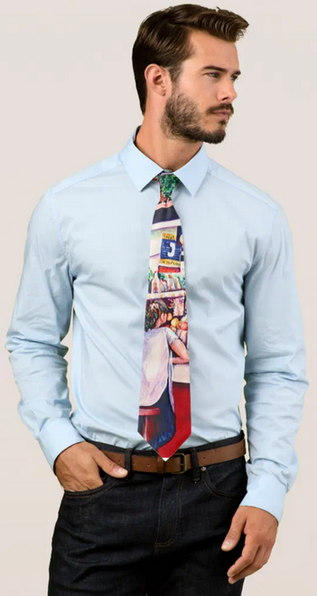 Original Painting by New York City Artist, Gaye Elise Beda.  www.gayeelisebeda.store     Neck Ties 