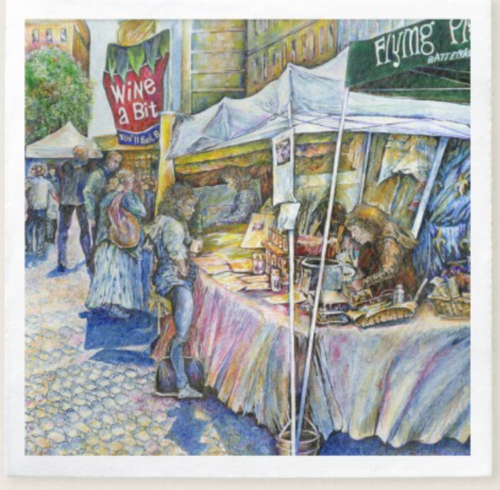 Original Painting by New York City Artist, Gaye Elise Beda.  www.gayeelisebeda.store     Paper Napkins 