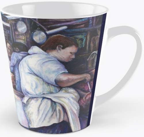 Original Painting by New York City Artist, Gaye Elise Beda. Check it out. www.gayeelisebeda.store   Mugs