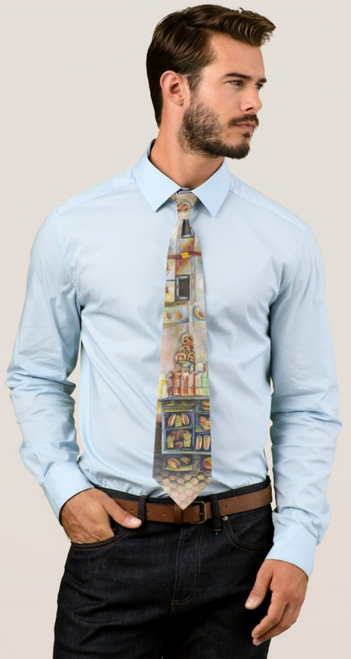 Original Painting by New York City Artist, Gaye Elise Beda.  www.gayeelisebeda.store     Neck Ties 