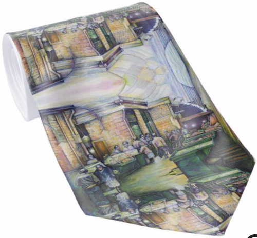 Original Painting by New York City Artist, Gaye Elise Beda.  www.gayeelisebeda.store     Neck Ties 