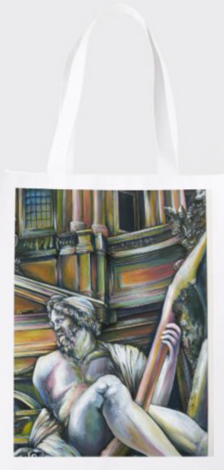 Original Painting by New York City Fine Art Artist, Gaye Elise Beda.  www.gayeelisebeda.store     Re-useable Grocery Bags 