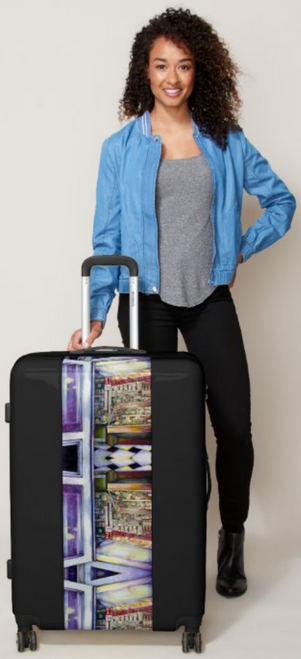 Original Painting by New York City Artist, Gaye Elise Beda.  Luggage  www.gayeelisebeda.store Check it out.