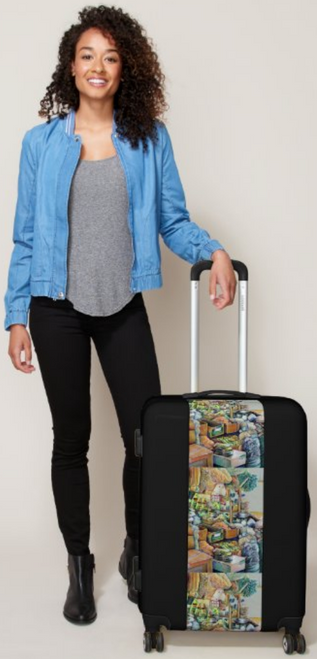 Original Painting by New York City Artist, Gaye Elise Beda. Luggage www.gayeelisebeda.store Check it out.