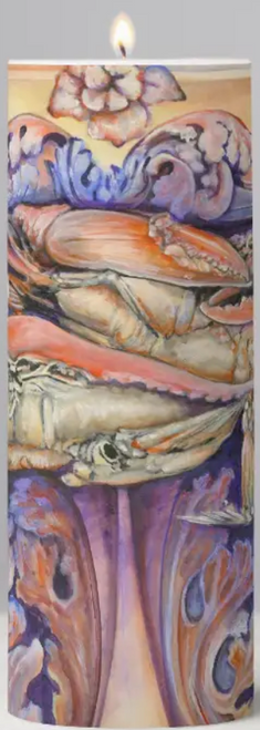 Original Painting by New York City Artist, Gaye Elise Beda. Pillar Candles www.gayeelisebeda.store Check it out.