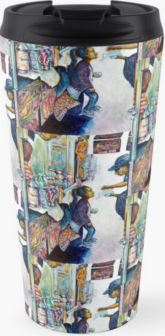 Original Painting by New York City Artist, Gaye Elise Beda. Travel Mugs www.gayeelisebeda.store     Check it out.