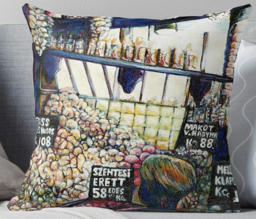 Original Painting by New York City Artist, Gaye Elise Beda. Pillows Check it out.       www.gayeelisebeda.store