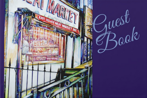 Original Painting by New York City, Fine Art Artist, Gaye Elise Beda,. Guest Books www.gayeelisebeda.store Check it out.