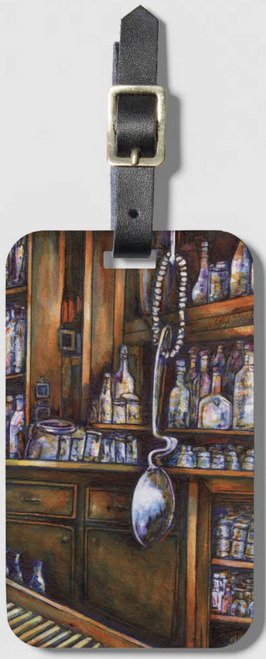 Original Painting by New York City Artist, Gaye Elise Beda. Luggage Tags www.gayeelisebeda.store Check it out.