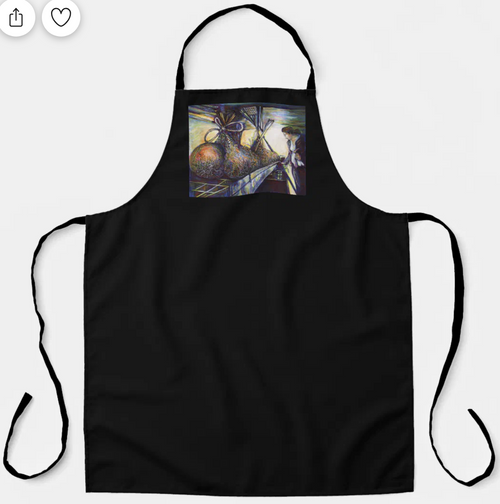 Original Painting by New York City Artist, Gaye Elise Beda. Aprons www.gayeelisebeda.store  Check it out.