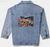Original Painting by New York City, Fine Art Artist, Gaye Elise Beda,. Denim Jacket, www.gayeelisebeda.store Check it out.