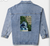 Original Painting by New York City, Fine Art Artist, Gaye Elise Beda,. Denim Jacket, www.gayeelisebeda.store Check it out.