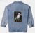 Original Painting by New York City, Fine Art Artist, Gaye Elise Beda,. Denim Jacket, www.gayeelisebeda.store Check it out.